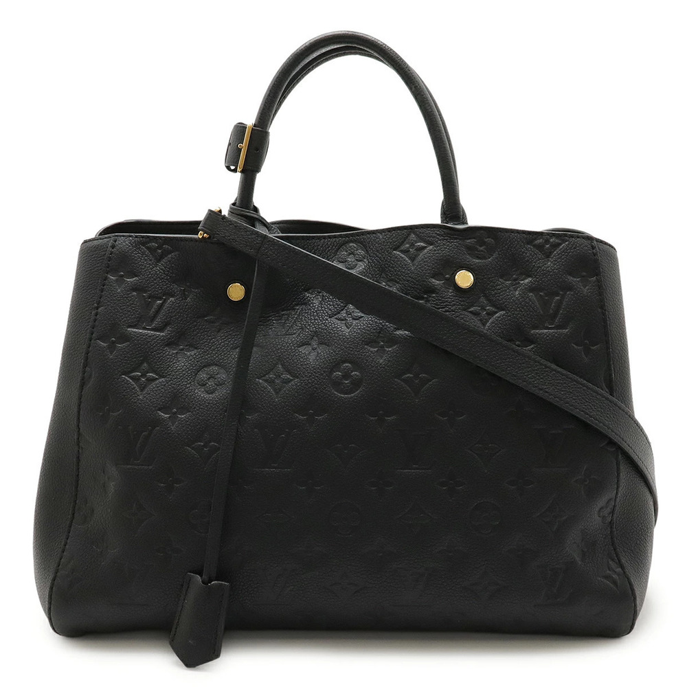 LOUIS VUITTON Monogram Empreinte Montaigne Handbag Tote Bag Shoulder Noir Black